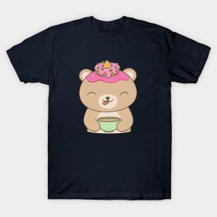 Kawaii Ice Cream Bear T-Shirt T-Shirt